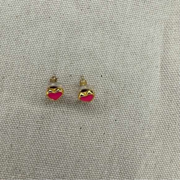 Kate Spade 'be Mine' Pink Heart Stud Earrings - Picture 5 of 5
